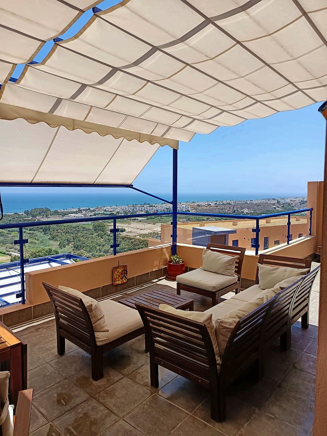 Terrace lounge with coast view