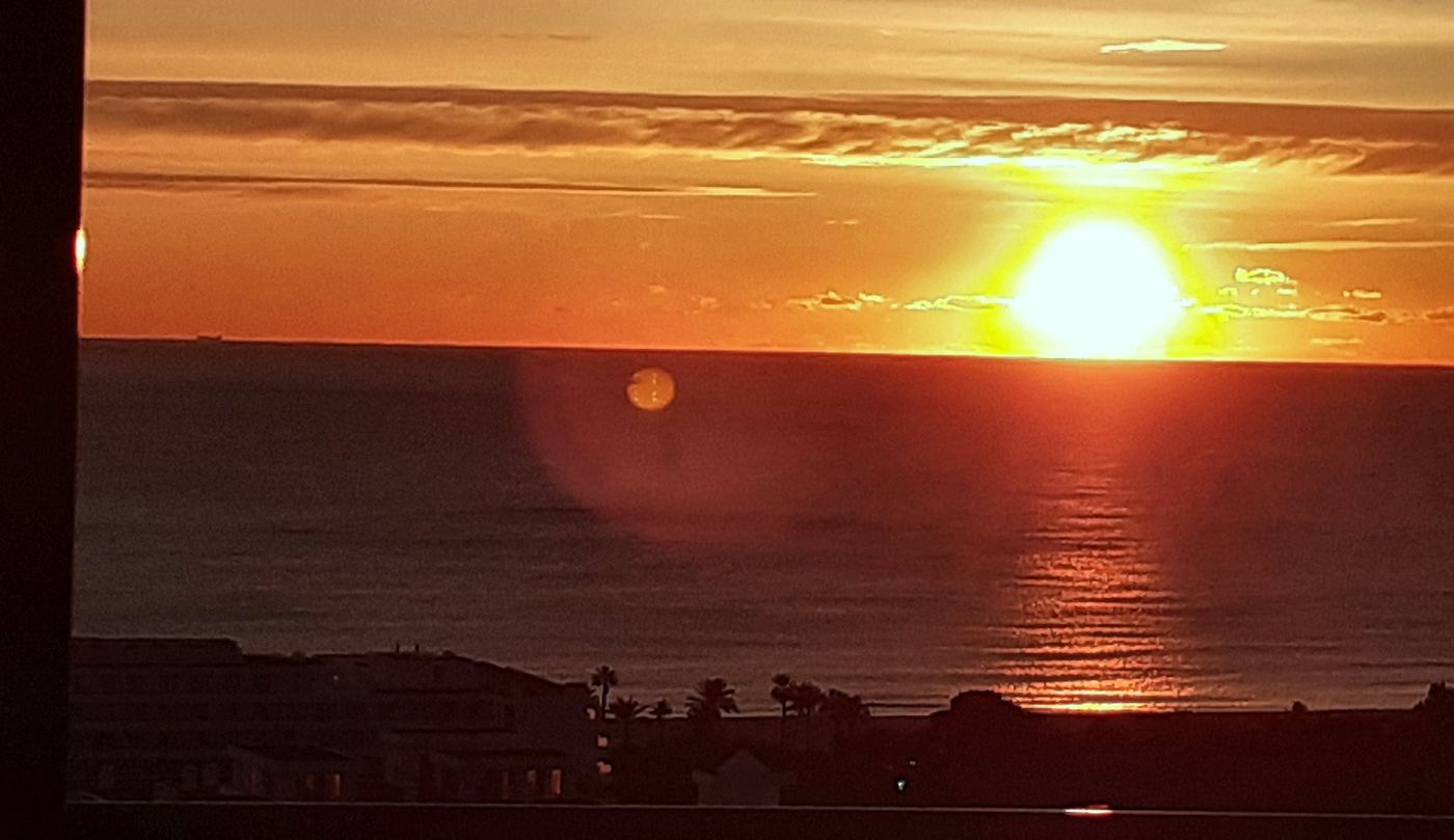 Sunset over the sea